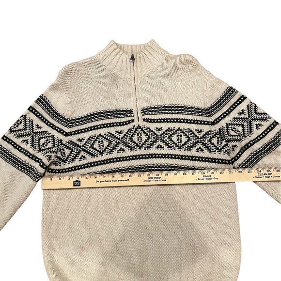 Eddie Bauer Knitted Quarter Zip Long Sleeves Pullover Sweater Size M - Picture 6 of 7